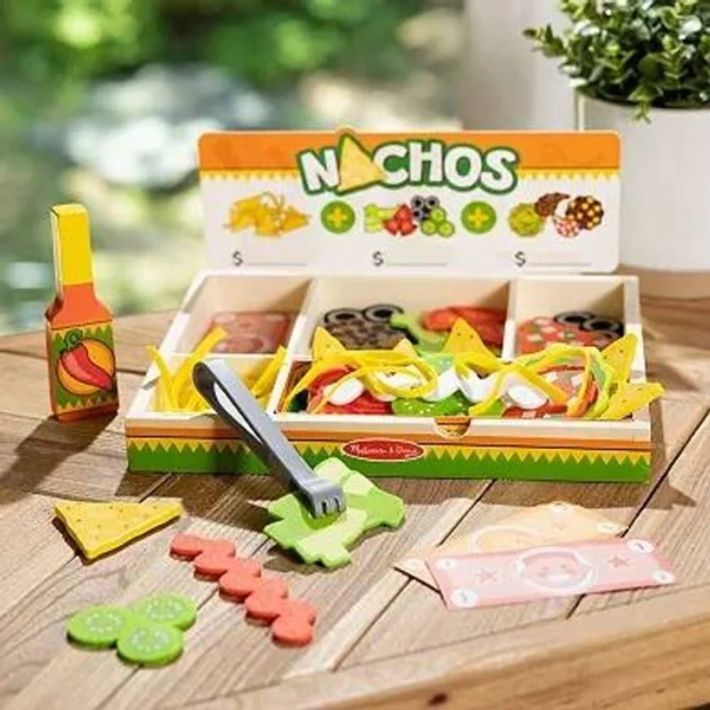 Melissa & Doug Nachos Wooden Play Food Set Multicolor Kids NEW